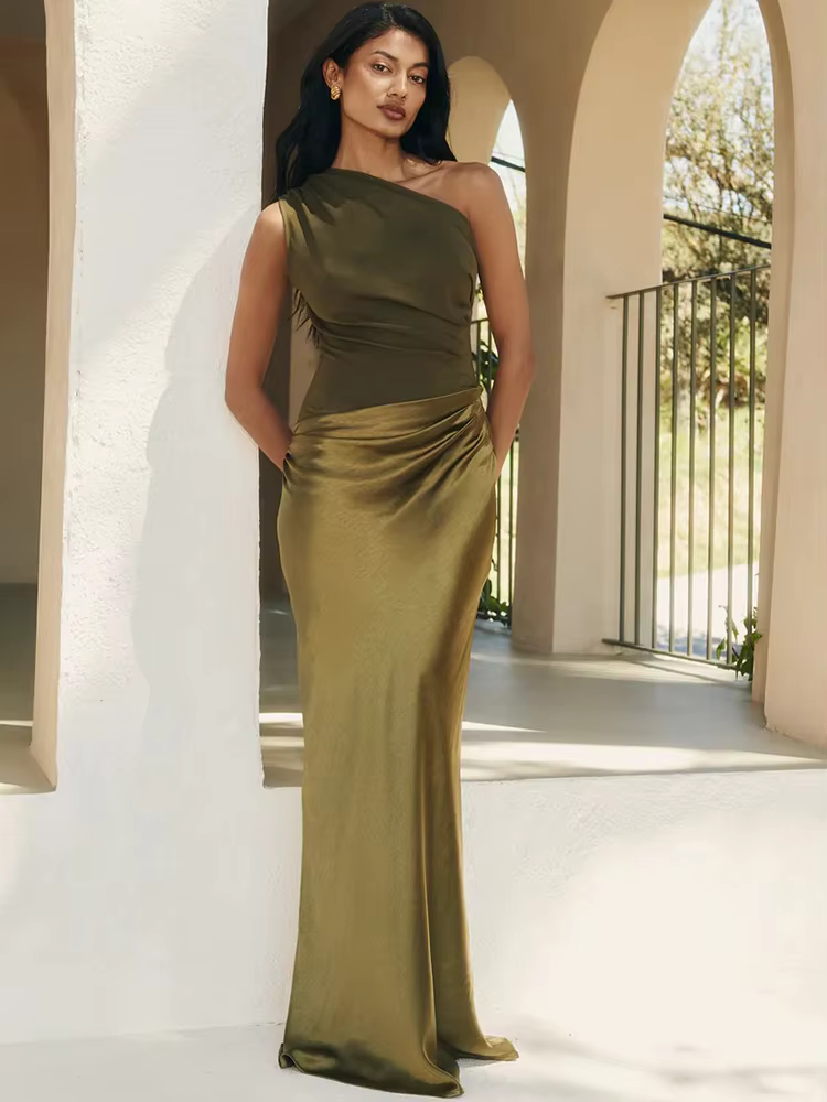 שמלת סאטן דגם הלי · ORA STYLE — איכות נבחרת · משלוח לכל הארץ